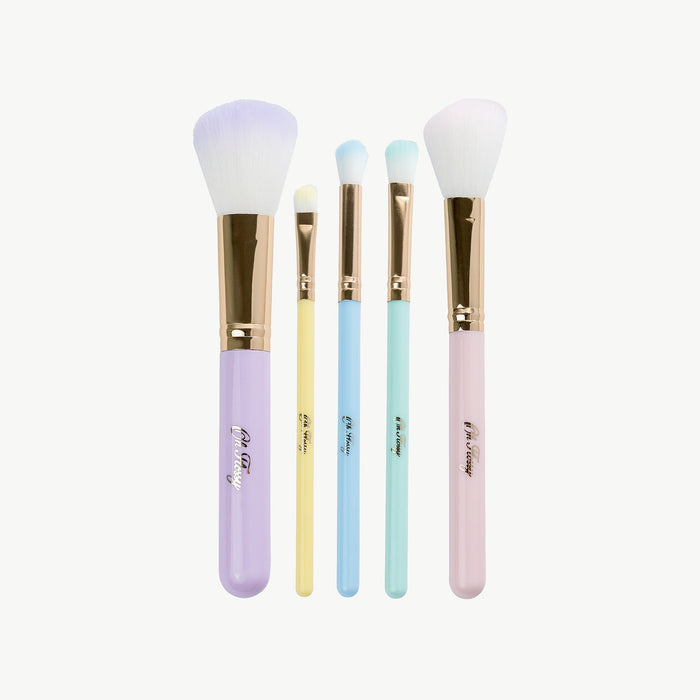 Oh Flossy 5 Piece Rainbow Make Up Brush Set