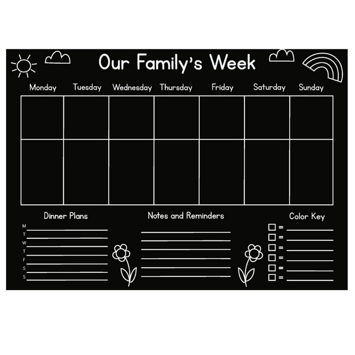 Chalkboard Family Week Calendar Set