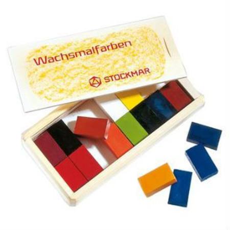 Stockmar Wax Crayons 16 Blocks in Wooden Box