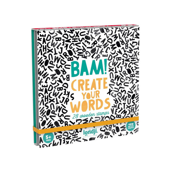 Londji Bam! Words Wooden Stamp Set