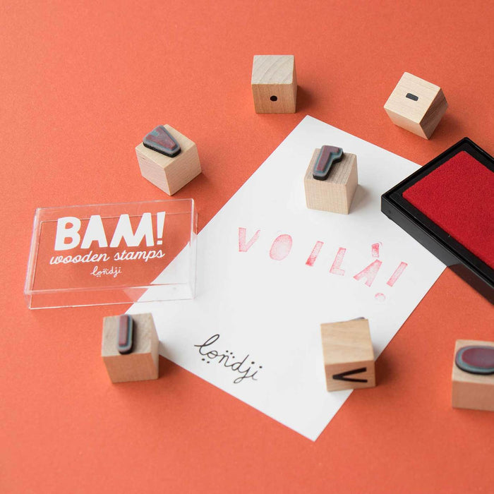 Londji Bam! Words Wooden Stamp Set