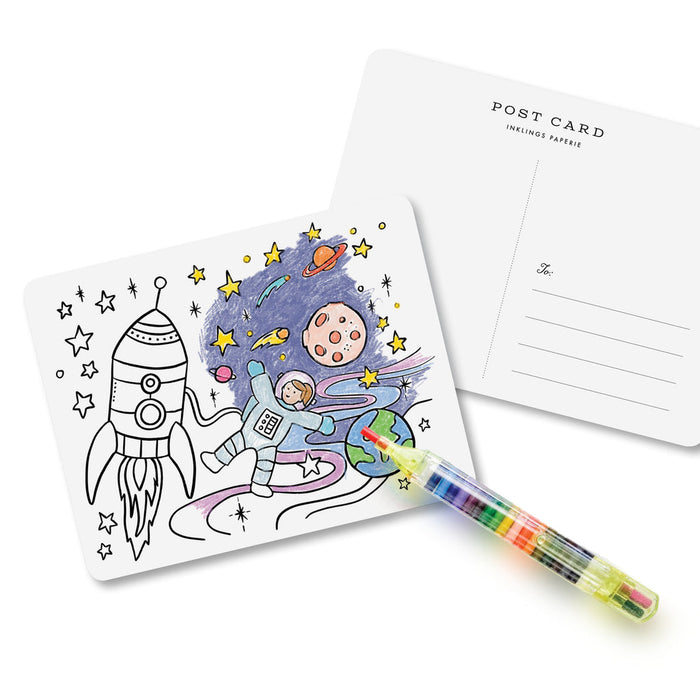 Kids Color-in Postcard Kit