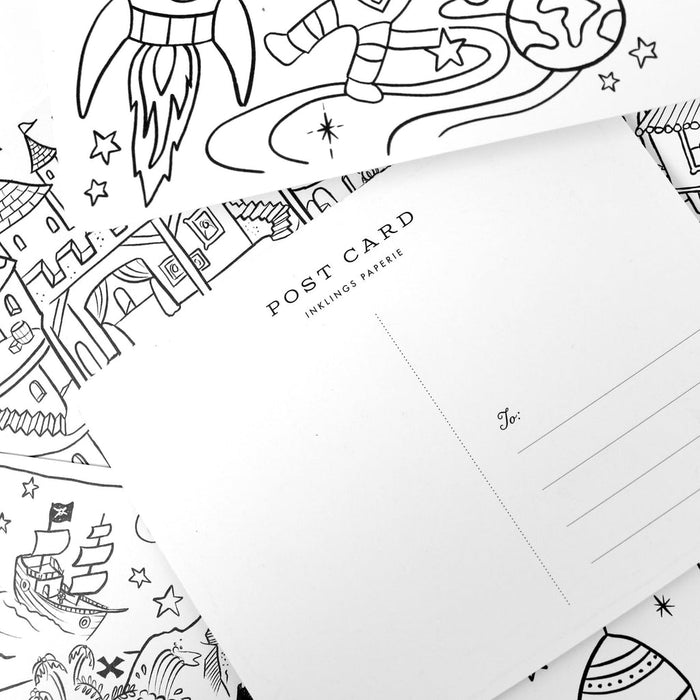 Kids Color-in Postcard Kit