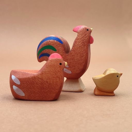 Handmade Wooden Hen/Rooster