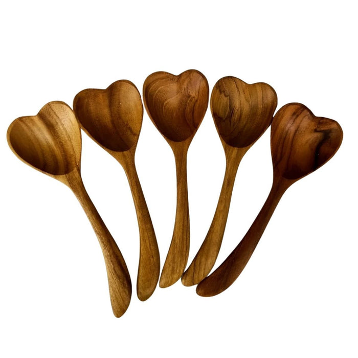 Teak Heart Spoon