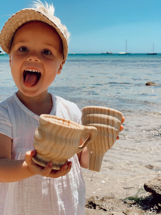 Wooden Funnel and Large Cup Set