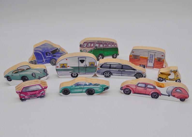 Vehicle Wooden Blocks Set