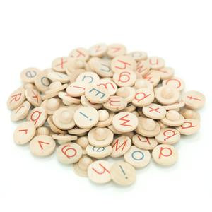 Montessori Alphabet Coins with Pegs