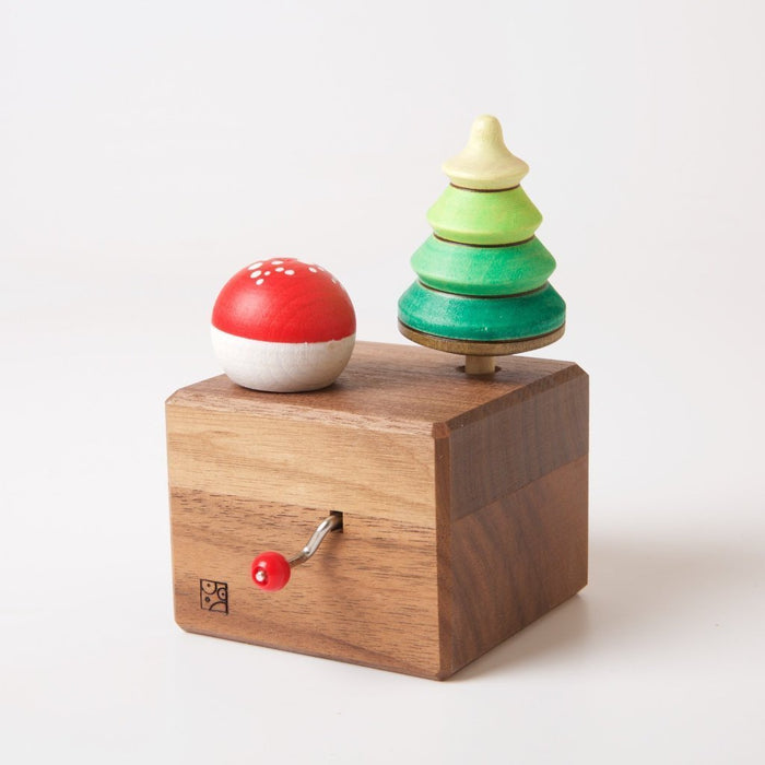Mader Music Box with Tree Top and Fly Agaric Turn Top