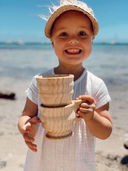 Wooden Funnel and Large Cup Set